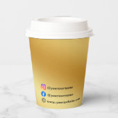 Luxe goud metallic papieren bekers (Achterkant)