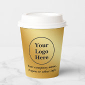 Luxe goud metallic papieren bekers (Voorkant)