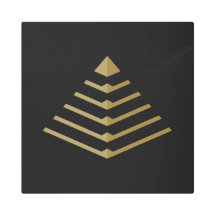 Luxe Goud Neo Deco Cyber Piramide Abstract