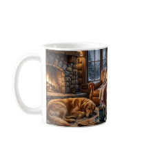 Luxe Goud Retriever Blokhut Mok