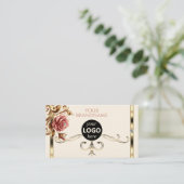 Luxe Goud  Roos Diamonds Logo Sjabloon Visitekaartje (Staand voorkant)
