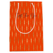 Luxe Goud & Sinaasappel geometrisch patroon Medium Cadeauzakje (Voorkant)