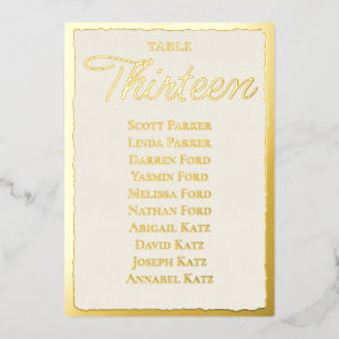 Luxe Goud Vetgedrukte Rand Ecru Wedding Zitting Gr Folie Feestdagenkaart