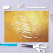 Luxe Goud Vrolijk Kerst Christelijk Script BIG Tissuepapier (Craft)