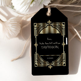 Luxe Goud Zwarte Great Gatsby Roaring Twenties Bru Cadeaulabel