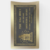 Luxe goudbijenkorsbijenkorf spandoek (Verticaal)