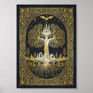 Luxe Goudblad Ambachtsliederenboek Poster