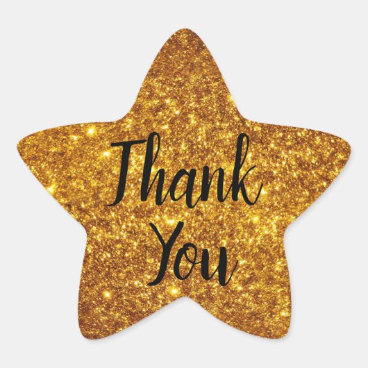 Luxe goudbruin ster sticker (Voorkant)