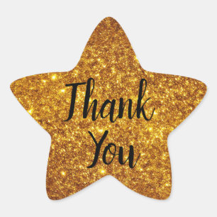 Luxe goudbruin ster sticker