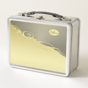 Luxe gouddecoratie op goud en zilver, Monogram