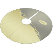 Luxe gouddecoratie op goud en zilver, Monogram Kerstboom Rok (Gekanteld)