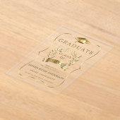 Luxe gouden Afstuderen aankondiging Acryl Uitnodigingen (Laagn)