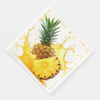 Luxe Gouden Ananas Tropische Servetten
