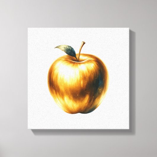 Luxe gouden appel canvas afdruk (Voorkant)