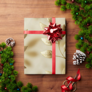 Luxe gouden blad inpakpapier   Elegante vakantie