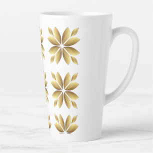 Luxe Gouden Blad Mandala Keramische Mok – Elegante