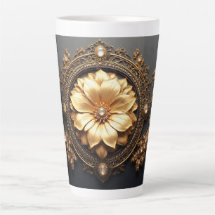 Luxe Gouden Bloem Latte Mok