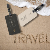 Luxe Gouden Bloem Minimalistische Aangepaste Monog Bagagelabel