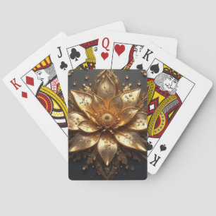 Luxe Gouden Bloem Pokerkaarten