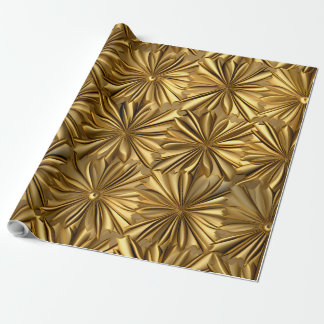 Luxe gouden champagne kerstcadeau cadeaupapier