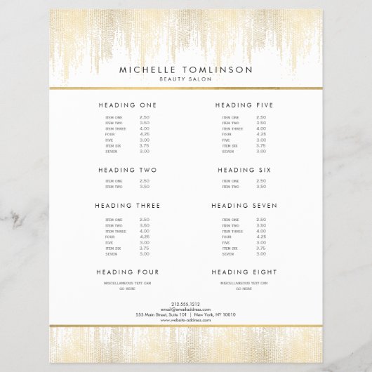 Luxe gouden Confetti regenpatroon Flyer (Voorkant)
