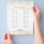 Luxe gouden Confetti regenpatroon Flyer (Hand)