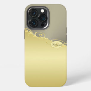 Luxe gouden decoratie op goud & zilver, Monogram iPhone 13 Pro Hoesje