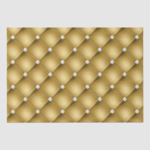 Luxe Gouden Diamant Gestoffeerde Patroon Tissuepapier