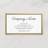 Luxe gouden folie script visitekaartje (Achterkant)