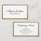 Luxe gouden folie script visitekaartje (Voorkant / Achterkant)