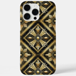 Luxe gouden geometrische 1920's Dimond Art Deco iPhone 16 Pro Max Hoesje