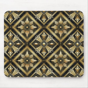 Luxe gouden geometrische 1920's Dimond Art Deco Muismat