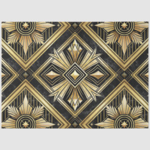 Luxe gouden geometrische 1920's Dimond Art Deco Tissuepapier