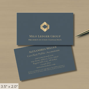 Luxe Gouden Geometrische Diamant Logo Visitekaartje