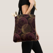 Luxe gouden geometrische print draagtas (Dichtbij)