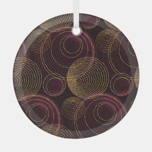 Luxe gouden geometrische print glas ornament