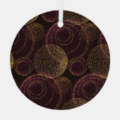 Luxe gouden geometrische print glas ornament (Achterkant)