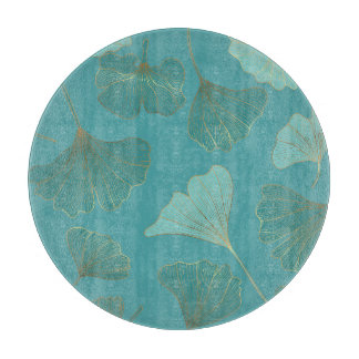 Luxe gouden Ginkgo, behang. Snijplank