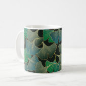 Luxe gouden Ginkgo,  kunst. Koffiemok (Voorkant links)
