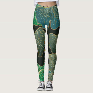 Luxe gouden Ginkgo, kunst. Leggings