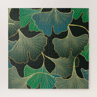 Luxe gouden Ginkgo, kunst. Legpuzzel