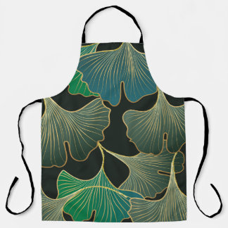 Luxe gouden Ginkgo, kunst. Schort
