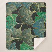 Luxe gouden Ginkgo, kunst. Sherpa Deken (Voorkant)