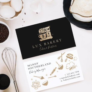 Luxe Gouden Glitter Bakers Staande Mixer Visitekaartje