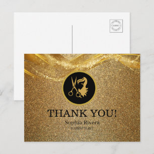 Luxe Gouden Glitter Briefkaart