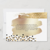 Luxe Gouden glitter confetti verjaardagsfeestje Kaart (Achterkant)