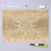 Luxe Gouden Glitter Sneeuwvlok Diamant Tissuepapier (Craft)