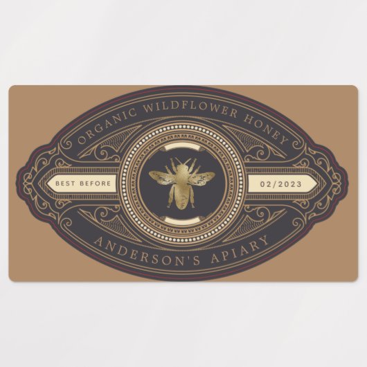 luxe gouden honingpot labels (Design 2)