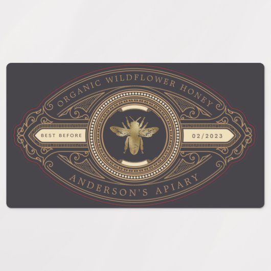 luxe gouden honingpot labels (Design 1)