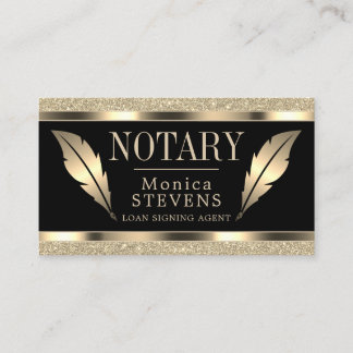 Luxe gouden inktveren visitekaartje